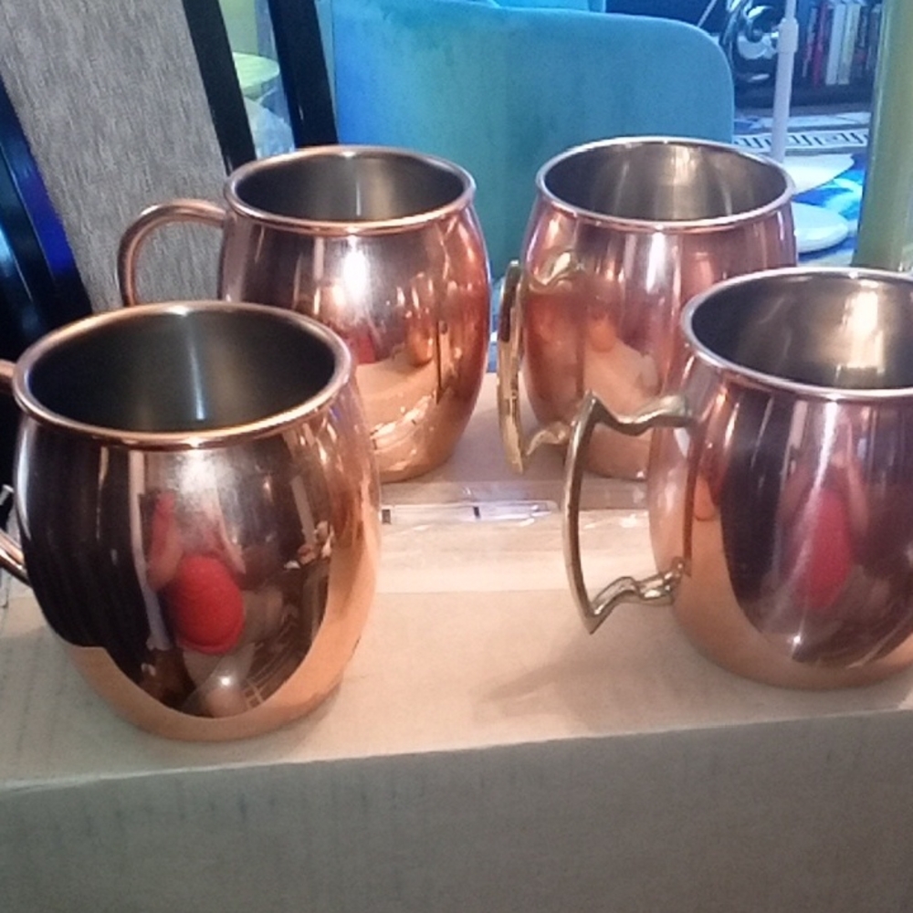 Nordstrom Copper Finish Mug Set